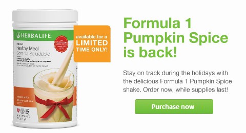 Formula 1 Pumpkin Spice Available For A Limited Time Independent Herbalife Member Shoptoshape Canada