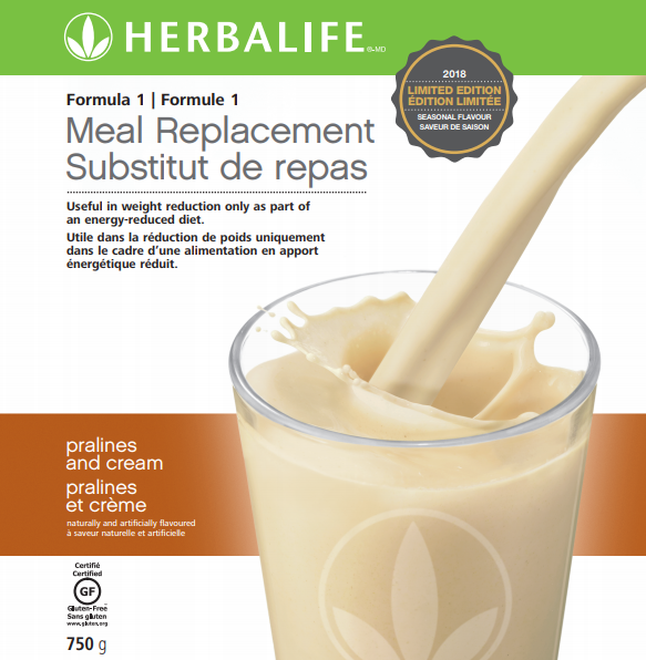 Herbalife Canada Independent Distributor Formula 1 Meal Replacement Pralines And Cream