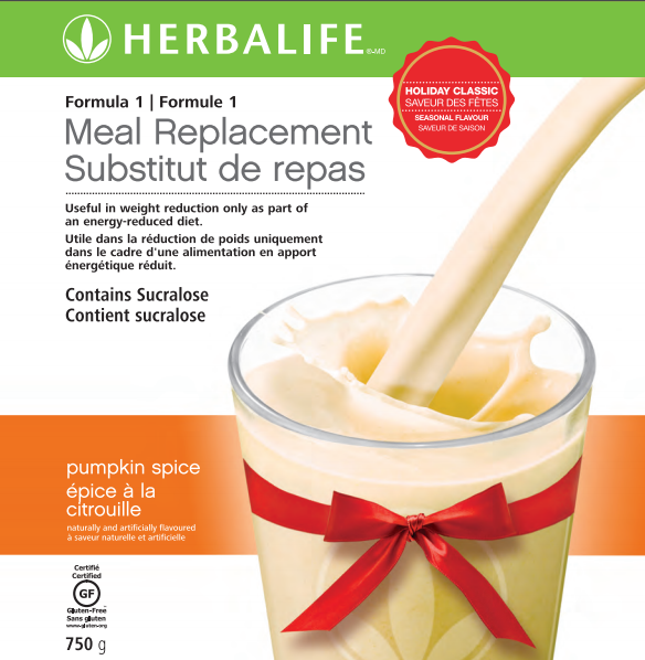Formula 1 Pumpkin Spice Available For A Limited Time Independent Herbalife Member Shoptoshape Canada