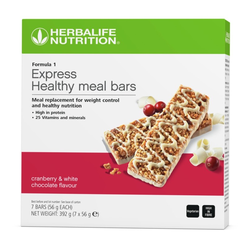 Barres Repas &Eacute;quilibre Formula 1 Express saveur Cranberry & chocolat blanc 7 barres 